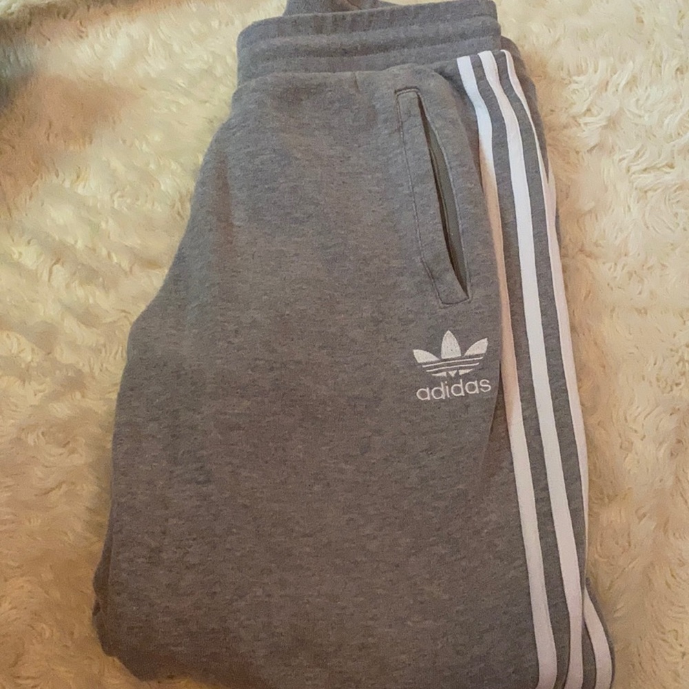 Gray adidas joggers